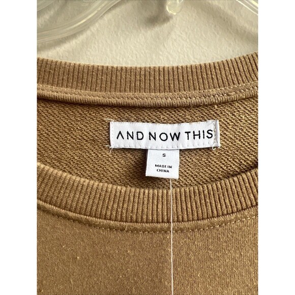 NWT AND NOW THIS Cotton Blend Crew Neck Sweatshirt grunge campwoodsy Sz S - Picture 3 of 8